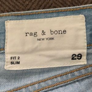 rag & bone New York fit 2 slim jeans bleach style
